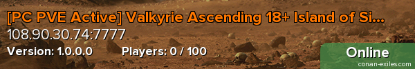 [PC PVE Active] Valkyrie Ascending 18+ Island of Siptah AND