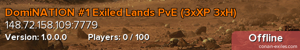 DomiNATION #1 Exiled Lands PvE (3xXP 3xH)