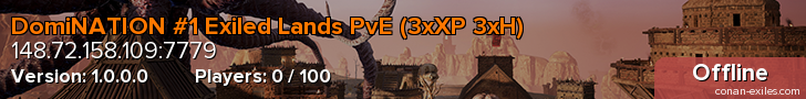 DomiNATION #1 Exiled Lands PvE (3xXP 3xH)