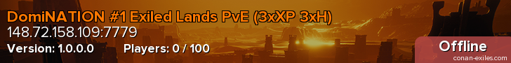 DomiNATION #1 Exiled Lands PvE (3xXP 3xH)