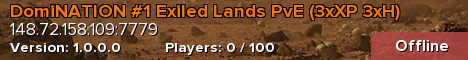 DomiNATION #1 Exiled Lands PvE (3xXP 3xH)