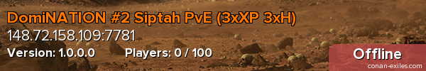 DomiNATION #2 Siptah PvE (3xXP 3xH)