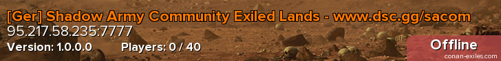 [Ger] Shadow Army Community Exiled Lands - www.dsc.gg/sacom