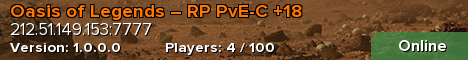 Oasis of Legends – RP PvE-C +18