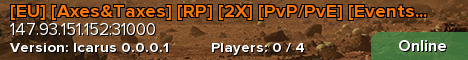 [EU] [Axes&Taxes] [RP] [2X] [PvP/PvE] [Events]