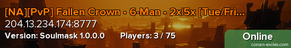 [NA][PvP] Fallen Crown • 6-Man • 2x|5x [Tue/Fri/Sat]