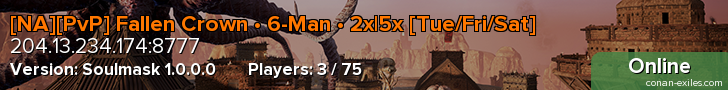 [NA][PvP] Fallen Crown • 6-Man • 2x|5x [Tue/Fri/Sat]