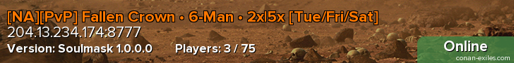 [NA][PvP] Fallen Crown • 6-Man • 2x|5x [Tue/Fri/Sat]