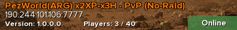 PezWorld(ARG) x2XP-x3H - PvP (No-Raid)