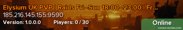 Elysium UK PVP | Raids Fri–Sun 18:00–23:00 | Fresh