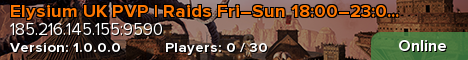 Elysium UK PVP | Raids Fri–Sun 18:00–23:00 | Fresh