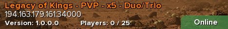 Legacy of Kings - PVP - x5 - Duo/Trio